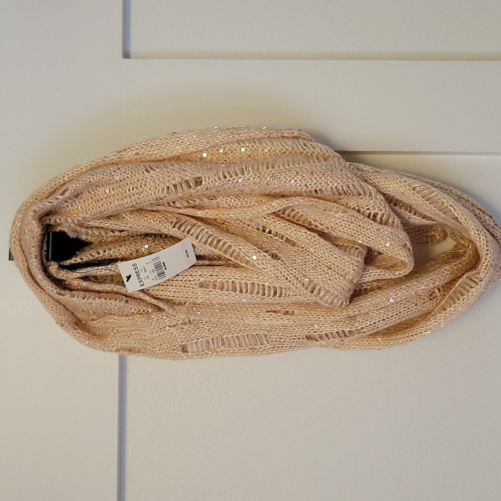 New Express blush pink infinity scarf